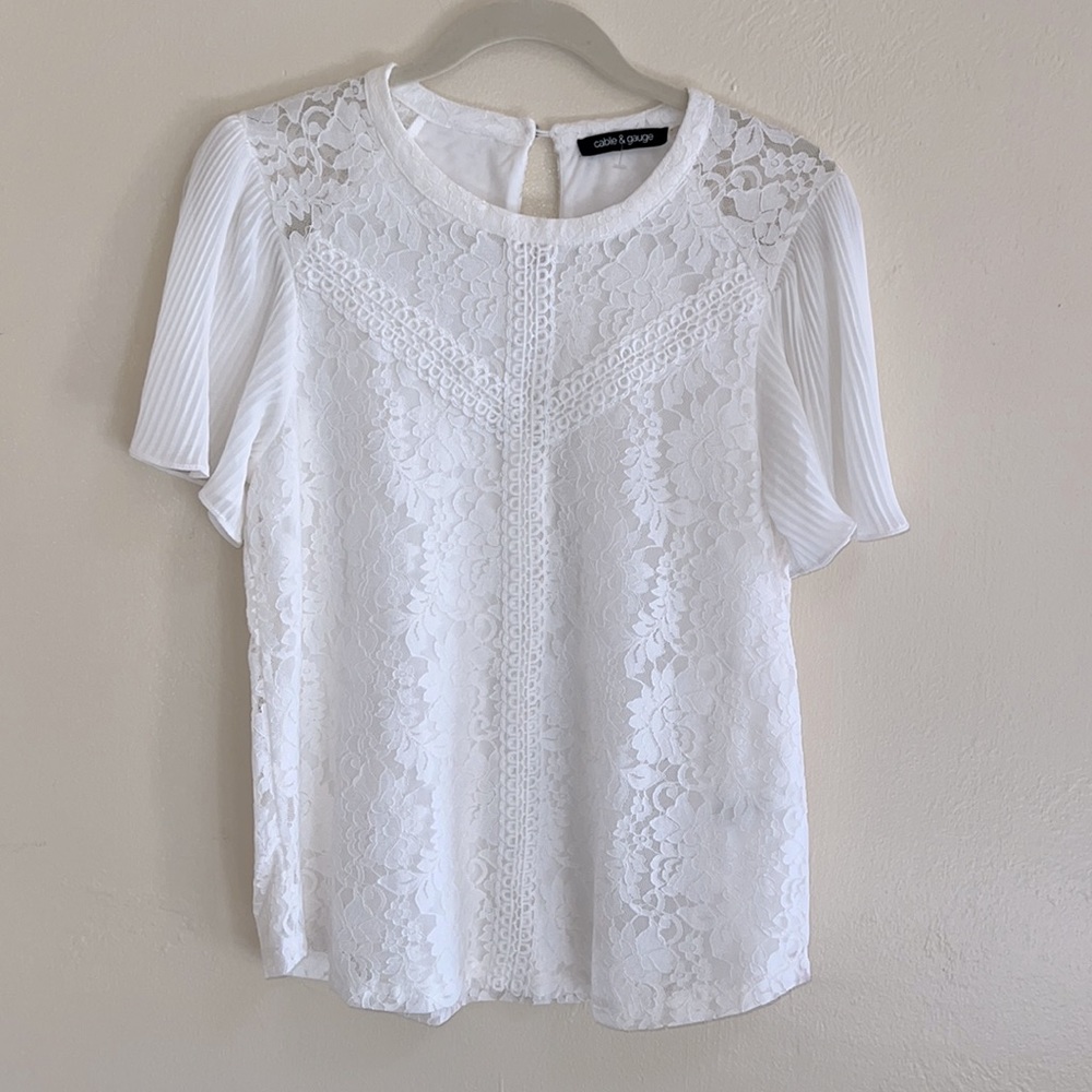 Cable & Gauge White Blouse